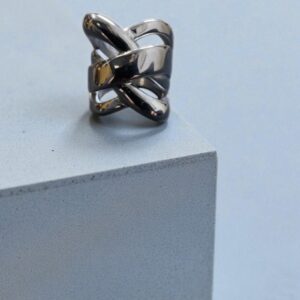 ατσαλινο ασημι δαχτυλιδι