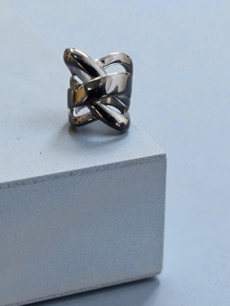 ατσαλινο ασημι δαχτυλιδι